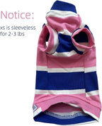 Vintage Stripes Sphynx Hairless Cats Shirt Cotton Cat Turtleneck Pet Clothes - Image 2