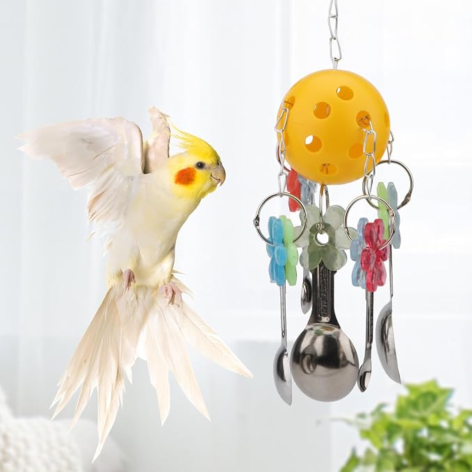 Hypeety Pet Parrot Toy Plastic Colorful Birds Ball - Image 5