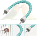 Dnoifne Bird Rope Perch, Cotton Bendable Parrot Perch Stand Toy, Bird Standing - Image 4