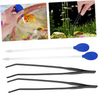 4Pcs Fish Tank Cleaning Tools Aquarium Tweezers Pipette - Image 5