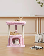 SYANDLVY Small Cat Tree for Indoor Cats Large Adult, Modern House - Image 6