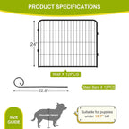 BestPet Dog Playpen 24 Inch 12 Panels Heavy Duty Metal Pet Exercise Pen Without - Image 3