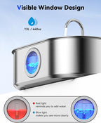 3.4Gal Dog Water Fountain for Large Dogs, 13L Stainless Steel Large Pet Fountain - Image 6