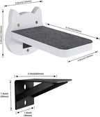 ESPETS White Painted Wooden Cat Wall Floating Steps Set of 3 - Image 3