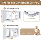 Cat Door for Window, Fits 31"-36" Width Windows, Quick-Fit Pet Door Window - Image 2