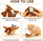 Flappy Flying Bird Cat Toy – Interactive Flapping & Chirping Bird Toy - Image 4