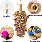 Extra Large Bird Parrot Toys- 19.7 inch Multicolored Natural Wooden Block - Image 10