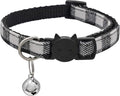 MJIYA Cat Collar with Bell, Breakaway Grid Collar with Plastic Buckle, Light by MJIYA