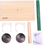 QBLEEV Bird Play Stands Tabletop T Parrot Perch, Wooden Bird Playstand Portable - Image 2