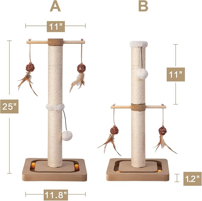 PEEKAB Cat Scratching Post Sisal Scratch Posts - Image 3