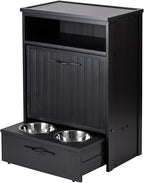 New Age Pet ECOFLEX Brea Dog Food Pantry in Black, Two 32 oz Bowls, Moisture - Image 6