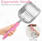 Cat Litter Scoop, Metal Cat Scooper, Plastic Handle Scoop, Sifting Shovel - Image 4