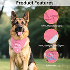 So Spoiled Pink Dog Bandana, Cute Love Printing Bandanas Decor, Funny Pet Scarf - Image 3