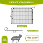 BestPet Dog Playpen 24 Inch 8 Panels Heavy Duty Metal Pet Exercise Pen Indoor - Image 2