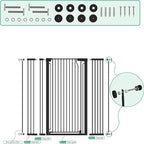 51" Extra Tall Cat Gate for Doorway Auto Close Encrypted Cat Gate 28.5"-48.7" - Image 4