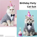 DENTRUN Cat Tuxedo Outfit, Sphynx Cat Costume Formal Suit - Image 4