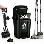 20L Dog Poop Trash Can Outside by AXINCANAAN