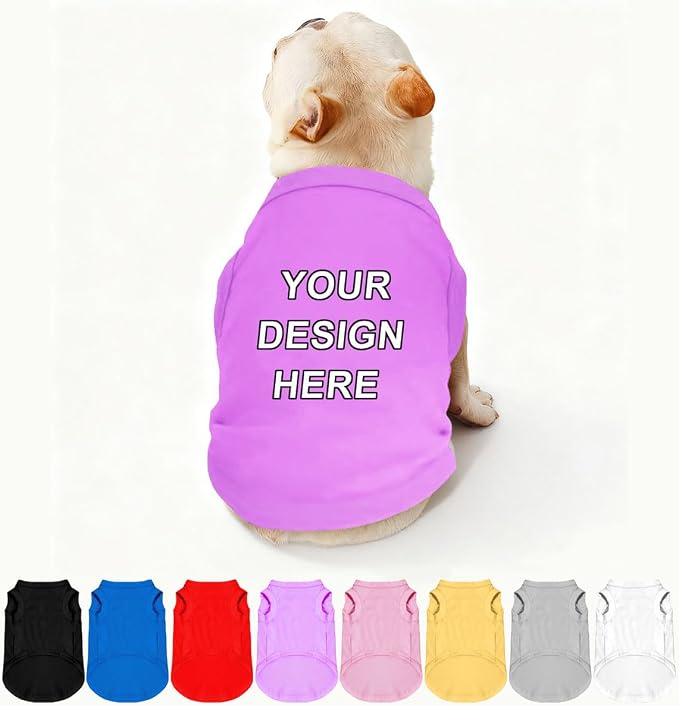 Custom Dog Clothes Shirts for Small Large Dogs Breathable Pet Shirt Customized by Plmoknijb