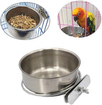 PINVNBY Parrot Feeding Cups Birds Food Dish Stainless Steel Parrot Feeders - Image 5