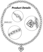 HOWWFALY Dog Collar and Dog Chain Necklace Stainless Steel Adjustable 18K - Image 4