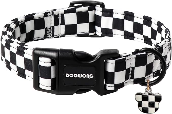 DOGWONG Checkered Dog Collar by DOGWONG
