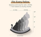 Cat Wall Shelf, Curved Cats Wall Bed, Wall Mounted Cat Grey Climbing Shelves - Image 5