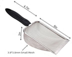 Cat Litter Scoop Stainless Steel Mesh Scooper Long Handle Deep Shovel Non-Stick - Image 2