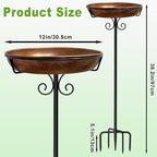 38In Freestanding Bird Bath for Outside, Detachable Birdbaths - Image 3