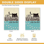 Cats Welcome People Tolerated Garden Flag, Pet Lover Porch Flag, Outdoor Home - Image 3