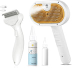3-in-1 Pet Steam Brush Set for Dogs & Cats, Grooming Comb by VVWVVW