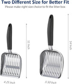 WePet Cat Litter Scoop, Aluminum Alloy Sifter, Kitty Metal Scooper, Deep Shovel - Image 2
