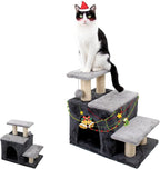 3-in-1 Pet Stairs for Cats for High Bed, Adjustable Dog Steps, Modular 3-Tier by Hapineko