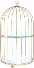 DOITOOL Gold Metal Cupcake Stand Bird Cage Dessert Stand, 2 Tier Dessert by DOITOOL