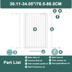 40.55" Tall, 30.11-34.05 Inch Wide, 1.37" Ultra Narrow Spacing Dog Pet Baby - Image 6