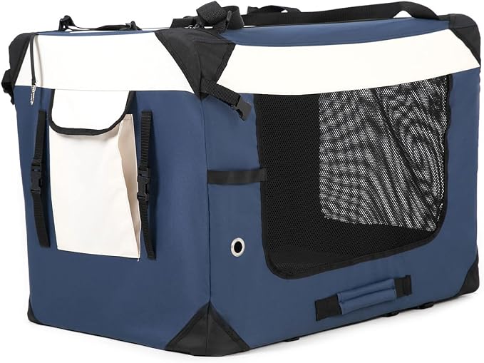Collapsible Dog Travel Crate, Portable Soft-Sided Pet Carrier Extra Large Cat - Image 3