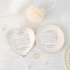 Custom Date Calendar Ring Dish Engagement Gift, Announcement Engaged Trinker - Image 5