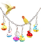 Oooct Bird Swing Bells Toys, Colorful Parrot Metal Bells, Hanging Bird Chewing by Oooct
