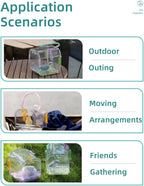 Portable Plastic Bird Cages Lightweight Waterproof Ventilated Travel Bird Cage - Image 9