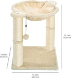 Amazon Basics Cat Tower with Hammock Bed and Scratching Post - Image 5