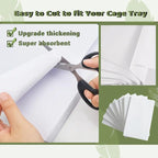 ZIQON 120 Pcs Bird Cage Liner Papers Big Size Cage Paper Liners Disposable Cage - Image 3
