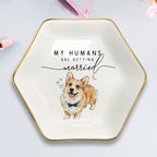 Custom Pet Portrait Watercolor Ring Dish, My Humans Are Getting Married Jewelry - Image 3
