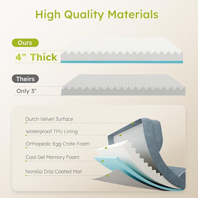 Jumbo Dog Bed for Extra Large Dogs, Orthopedic Dog Bed - Image 3
