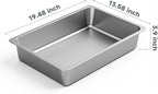 Kirecoo Stainless Steel Litter Box, Large Low Entry Metal Cat Pan Box, Indoor - Image 2