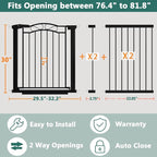 Fairy Baby 76.4"-81.8" Extra Wide Baby Gate - Image 2
