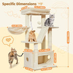Taoqimiao Cat Tree, 38.5-Inch Cat Tower - Image 2