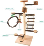 HOSUKKO Bird Playground Parrots Play Stand Wood Perches Stand, Bird Gym Playpen - Image 3