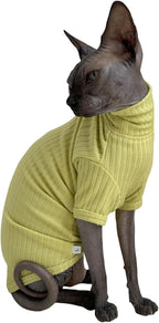 Sphynx Cats Shirt Cat Turtleneck Cotton Sweater Pullover Kitten T-Shirts - Image 2