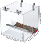No Mess Bird Feeder for Cage, Automatic Acrylic Bird Feeder Seed Catcher Tray - Image 2