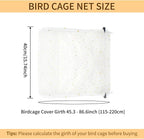 Bird Cage Seed Catcher, 45-90'' Adjustable Bird Cage Cover, Universal Nylon - Image 2