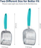 WePet Cat Litter Scoop, Aluminum Alloy Sifter, Kitty Metal Scooper, Deep Shovel - Image 3